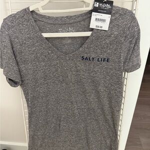 Salt Life Gray Sailin Flag Tee